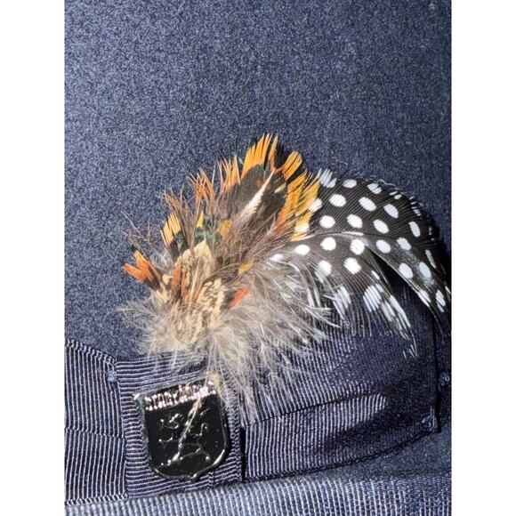 Stacy Adams Classic Men’s Wool Felt Fedora – Navy Blue (XL) - Picture 9 of 10